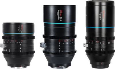 Set objektivash Sirui Venus T2.9 1.6x, 35mm 75mm 150mm, E-mount, ngjyrë e zezë
