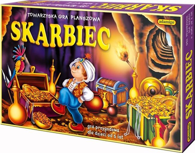 Lojë tavoline Adamigo Skarbiec Treasure Vault, për kalamaj 5+, aventurë me zara, shumëngjyrëshe