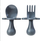 Set Grabease, plastikë, 1 lugë dhe 1 pirun