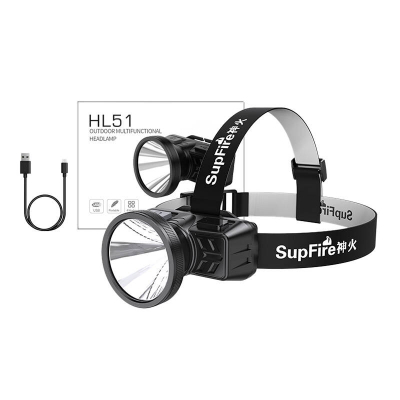 Dritë koke Superfire HL51, 160lm, karikim USB, e zezë