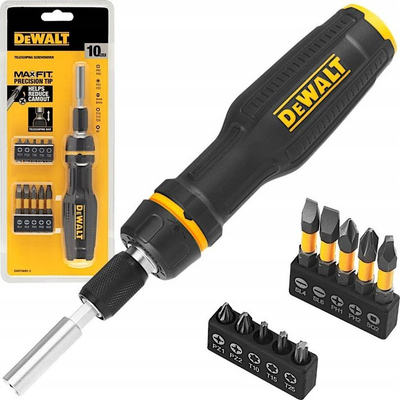Телескопска рачна тресчотка DeWALT DWHT68001, со повеќе битови, со 10 бита