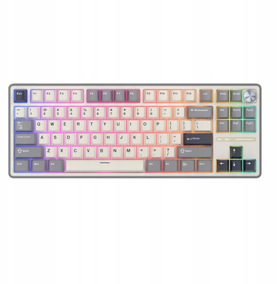 Tastierë mekanike RK Royal Kludge RK R87Pro, 88 taste, RGB, me kabllo, me keycaps PBT, e zezë