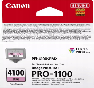 Patronë boje Canon PFI-4100PM, Photo Magenta, për imagePROGRAF PRO-1100