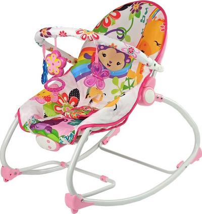 Karrige lëkundëse Lean Sport Rocker Seat 2 in 1 Pink Little Flower, me vibrim e tinguj, rozë