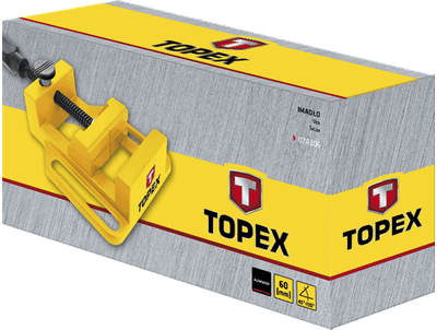 Стегач модел Тоpex 07A306, вилици 60 mm, алуминиум, сив