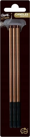 Qirinj torte Godan Metallic Candles, 17 cm, 6 copë, bakër metalik