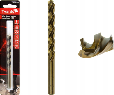 Spiral metalik HARD HSS M35, 9 mm, kobalt