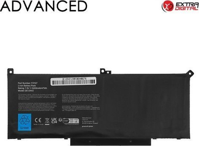 Bateri laptopi Extra Digital Advanced DELL F3YGT, 7200mAh, e zezë