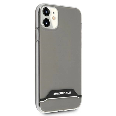 Mbështjellës telefoni AMG Electroplate Black and White, për iPhone 11 6.1", transparent, i zi e bardhë