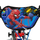 Bicikletë për kalamaj Toimsa Spiderman, 16", me rrota ndihmëse, blu e kuqe