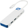 Dock USB C Targus HyperDrive me kabllo, me shumë porta, i bardhë