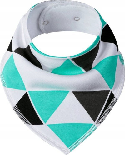 Përparëse-shall për bebe Cotton Bib me trekëndësha shumëngjyrësh, pambuk 100%