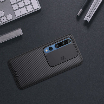 Футрола за телефон Nillkin CamShield за Xiaomi Mi 10 10 Pro, цврста пластика, заштита за камера, црна