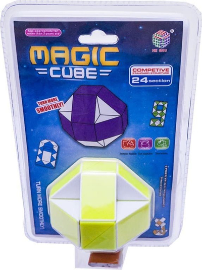 Puzzle gjarpën “Magic Cube”, 24 segmente, 13x19x8cm, shumëngjyrësh