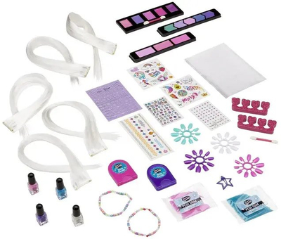 Set kozmetik për fëmijë Cra-Z-Art Shimmer n Sparkle 9 në 1 Deluxe Beauty and Fashion, me makeup dhe aksesorë, shumëngjyrësh