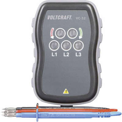 Testues rrotullimi fazash VOLTCRAFT VC-32, 250–400V AC, trefazor