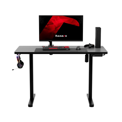 Tavolinë gaming Huzaro Hero 8.1, lartësi elektrike e rregullueshme, 140 cm, e zezë