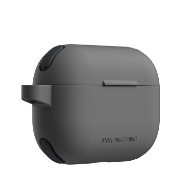 Заштитна футрола AmazingThing Omni за слушалки AirPods Pro 2, силиконска, темно сива