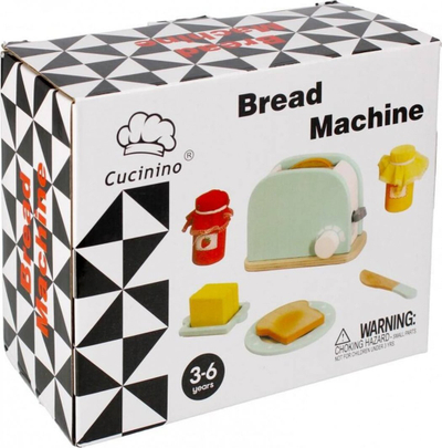 Set lojë kuzhine Mega Creative TOASTER WOOD, tostierë druri, me aksesorë, shumëngjyrësh