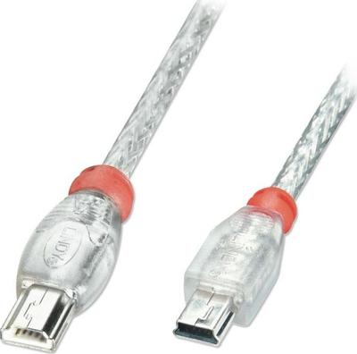 Kabllo USB 2.0 OTG Lindy Mini-A - Mini-B, 0.5m, transparente