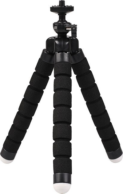 Tripod fleksibël Octopus për kamera dhe smartphone, me kapëse universale, i zi