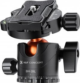 Tripod alumini K&F Concept 90, 2.3m, kolonë horizontale, monopod që kthehet