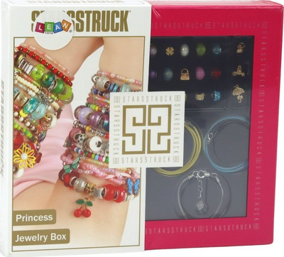 Set lodrash LEAN Toys Princess Jewelry Box, për punimin e bizhuterive, kuti rozë