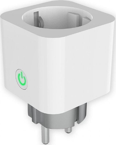 Паметна приклучница Gembird Smart Socket Tuya DE, Wi‑Fi 2.4 GHz, мерење на потрошувачка, бела