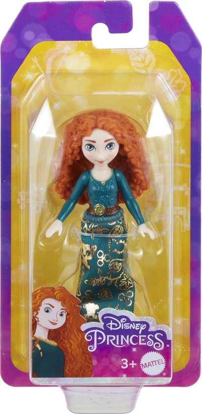Kukullë e vogël Mattel Disney Princess, 9 cm, me nyje që lëvizin, shumëngjyrëshe