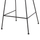 Stol bar Allegra HM5644.11, lartësi mesatare 107cm, metal dhe ratan sintetik, i zi dhe bezhë