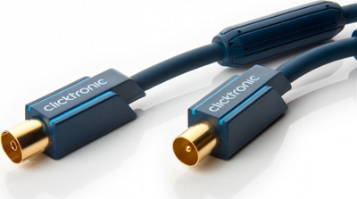 Kabllo koaksiale ClickTronic Premium, 5m, >95 dB, e bardhë