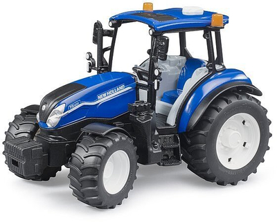 Lodër traktor Bruder New Holland T5.120, shkalla 1:16, plastik, blu