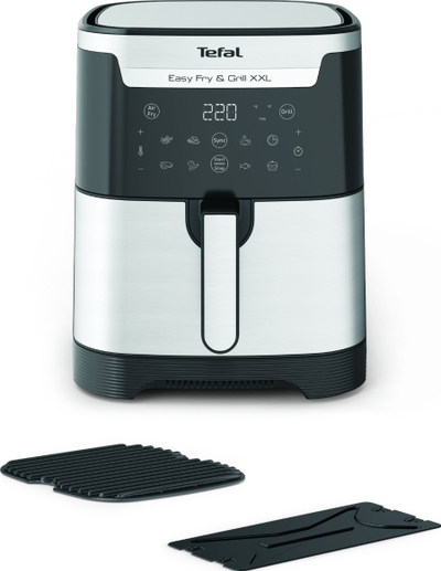 Fritezë me ajër Tefal Easy Fry &amp; Grill XXL EY801D15, 6.5L, 8 programe, gri