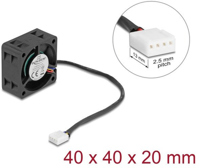Ventilator PC Delock axial, 40mm, 24V DC, i zi