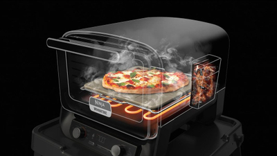 Furrë pice Ninja Woodfire Pro OO101EU, 2400W, elektrike, e kuqe