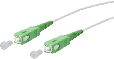 Kabllo fibër optike Metz Connect, SC APC në SC APC, Singlemode OS2 9/125, 1 m, e verdhë