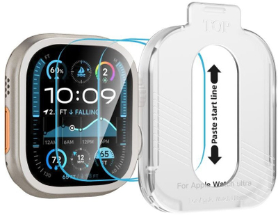 Xham mbrojtës Tech-Protect Easy Set+ për Apple Watch Ultra 1/2 49mm, set 2 copë, transparent