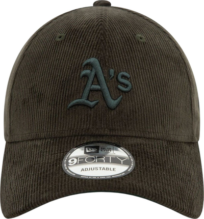 Kapele New Era 9Forty Oakland Athletics MLB Cord, pambuk korduroy, e gjelbër
