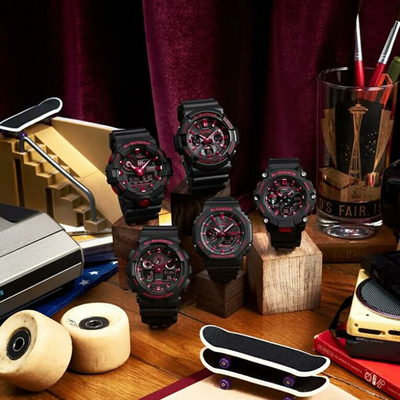 Orë për meshkuj Casio, e zezë