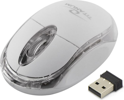 Maus Titanum Condor, wireless, USB, i bardhë