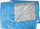 Mbulesë plastike MEGA Tarpaulin 46381, 8x12 m, 65g/m², blu me gri