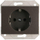 Внатрешна приклучница ANT XP Socket Flush, со заземјување, без рамка, темна боја