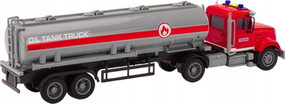 Kamion lodër Truck Tanker, drita dhe zëra, friction drive, i kuq