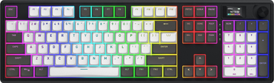 Бежична тастатура Hator Skyfall 100 Pro, механичка, RGB, бела и црна