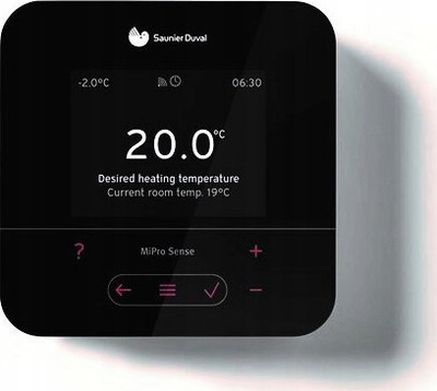 Termostat pa tela Saunier Duval SRC720f MiPro Sense, komandë e zgjuar e ngrohjes, për kazan Isofast dhe Isotwin
