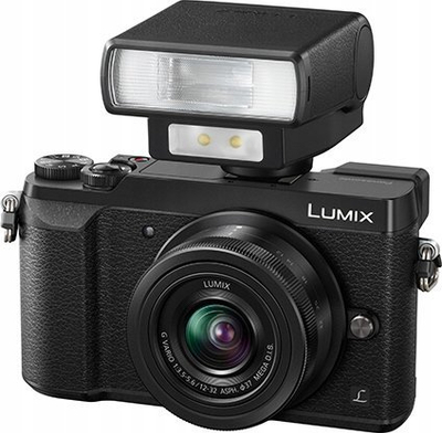 Blic fotografik Panasonic DMW FL200, slave kompakt, për LUMIX, i zi