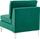Kënd divan EVJA Velvet Green, modular, 6 ulëse me puf, i gjelbër