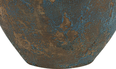 Vazo dekorative NIDA Gold with Turquoise, qeramike, stil i vjetër, ari dhe turkeze