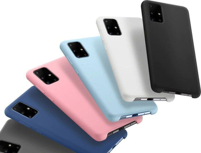 Kapak silikoni Hurtel për Samsung Galaxy S21 Plus 5G, i butë, blu e errët