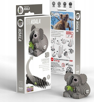 Puzzle 3D Eugy Koala, 28 pjesë, lodër edukative, shumëngjyrësh